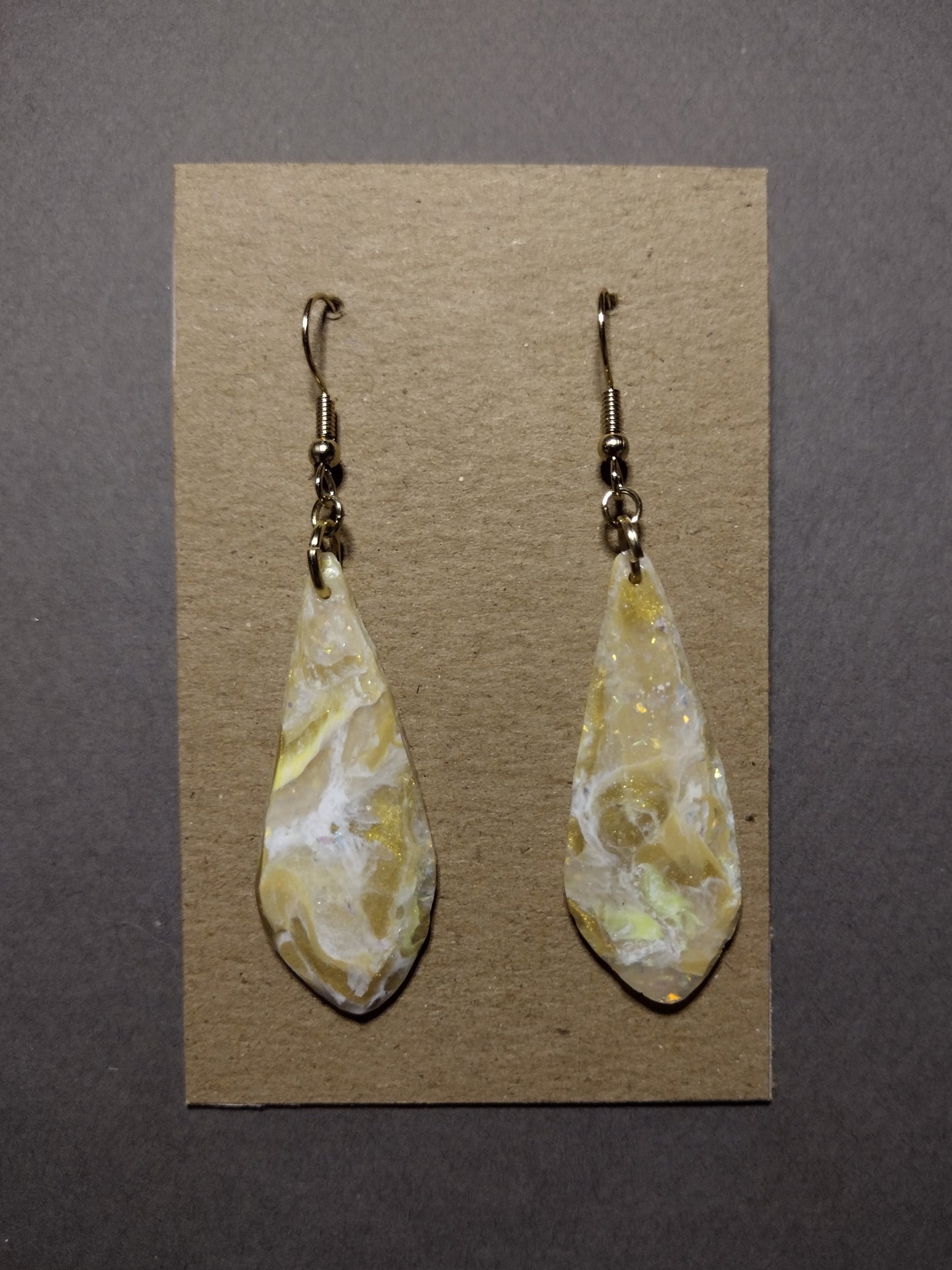 Banana Swirl Teardrop Earrings