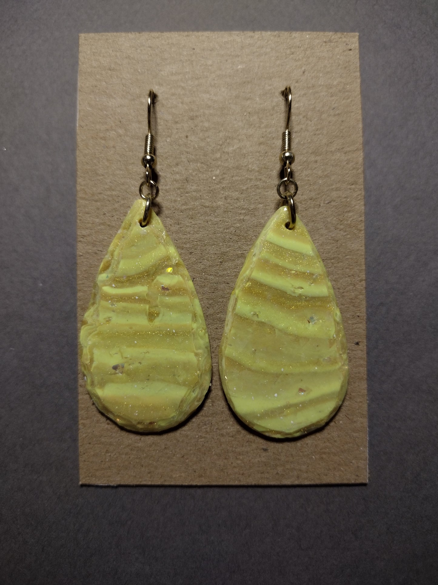 Banana Swirl Teardrop Earrings