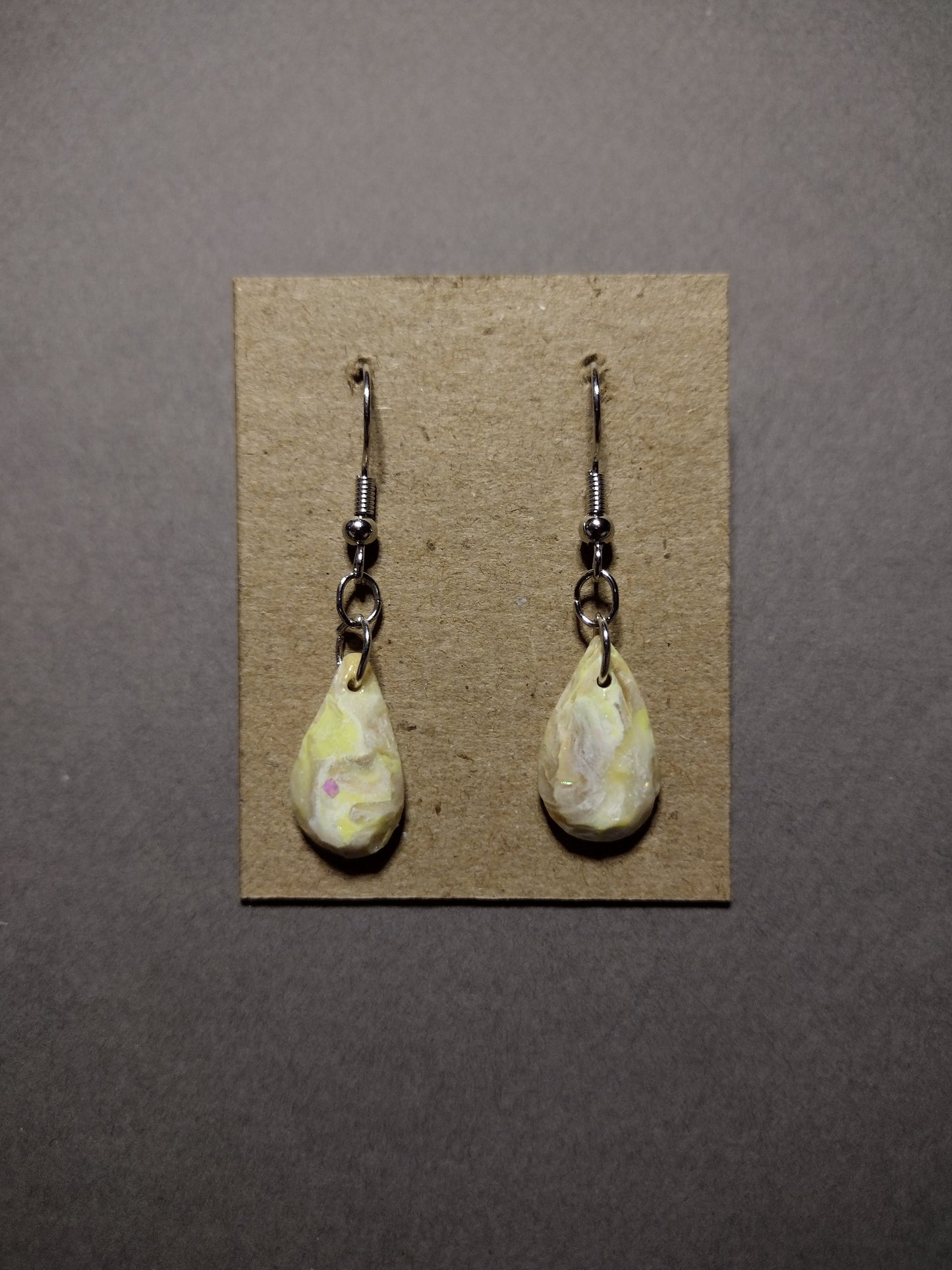 Banana Swirl Teardrop Earrings