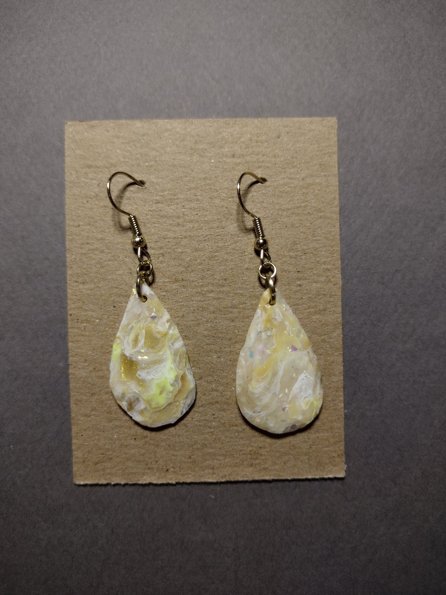 Banana Swirl Teardrop Earrings