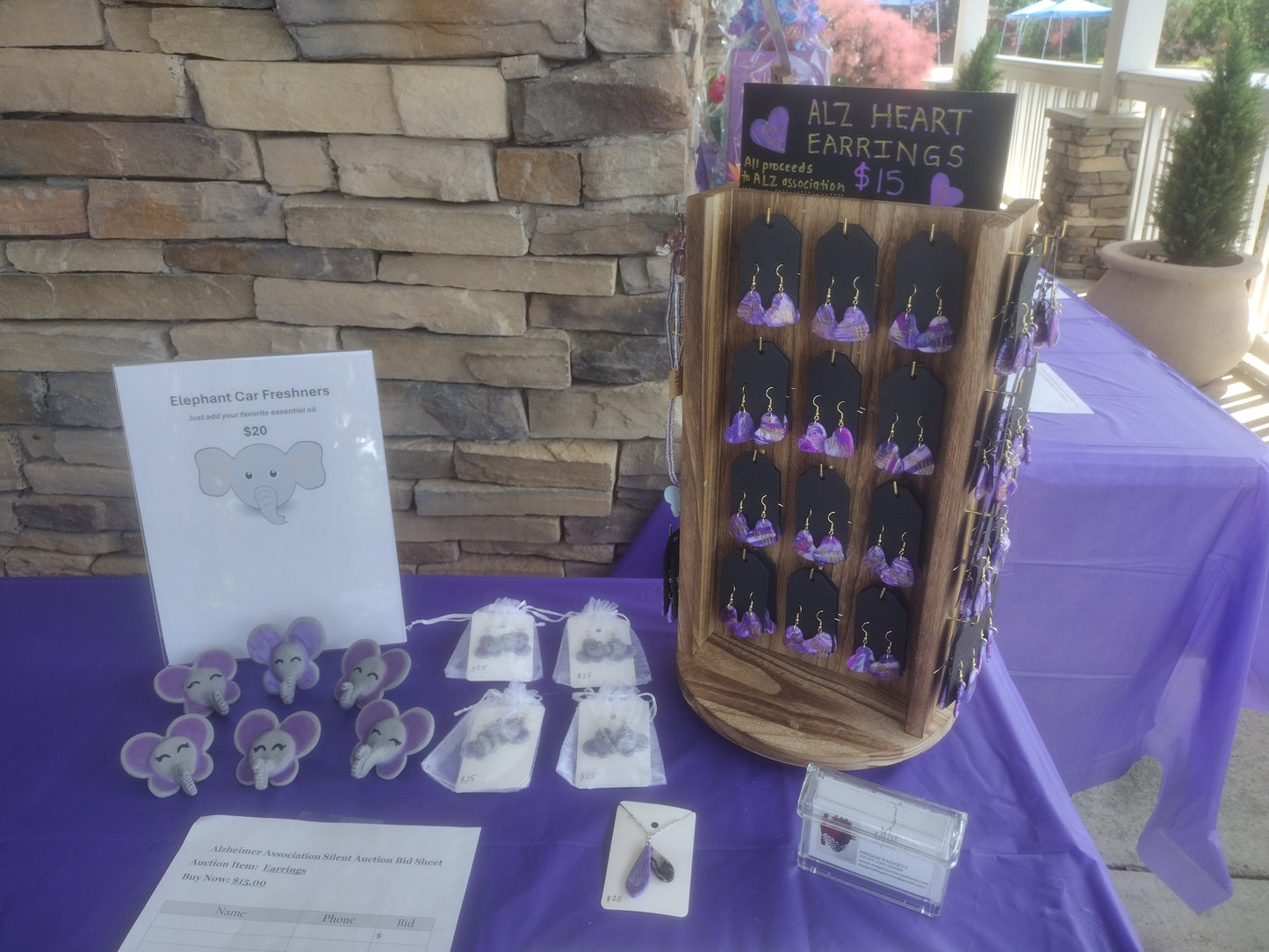 Heart Earrings for the Alzheimer's Association