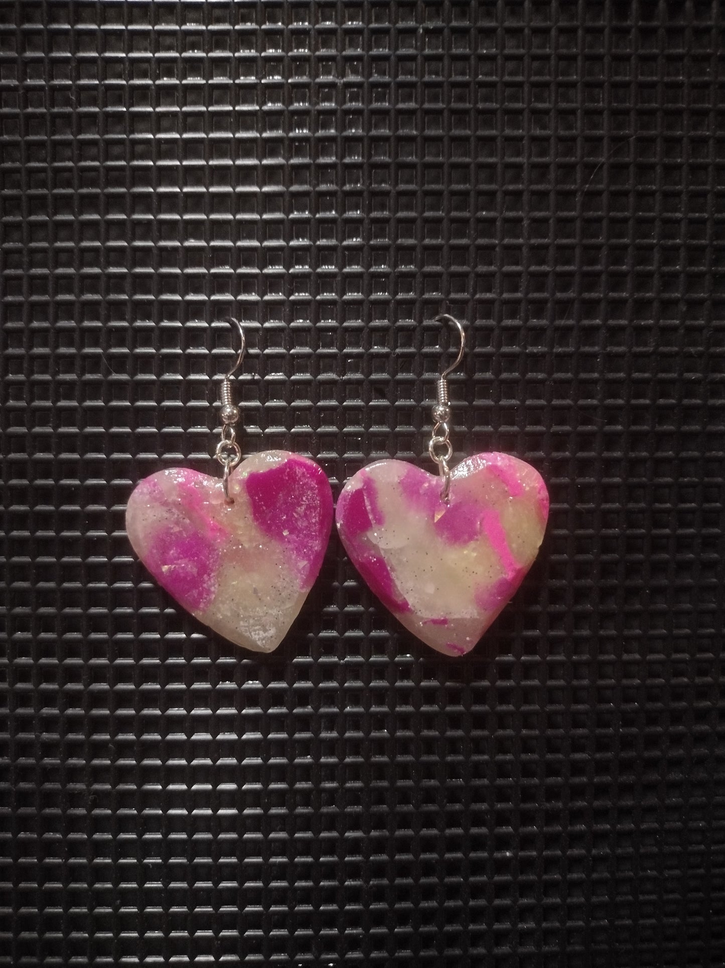 Pink Hearts Earrings