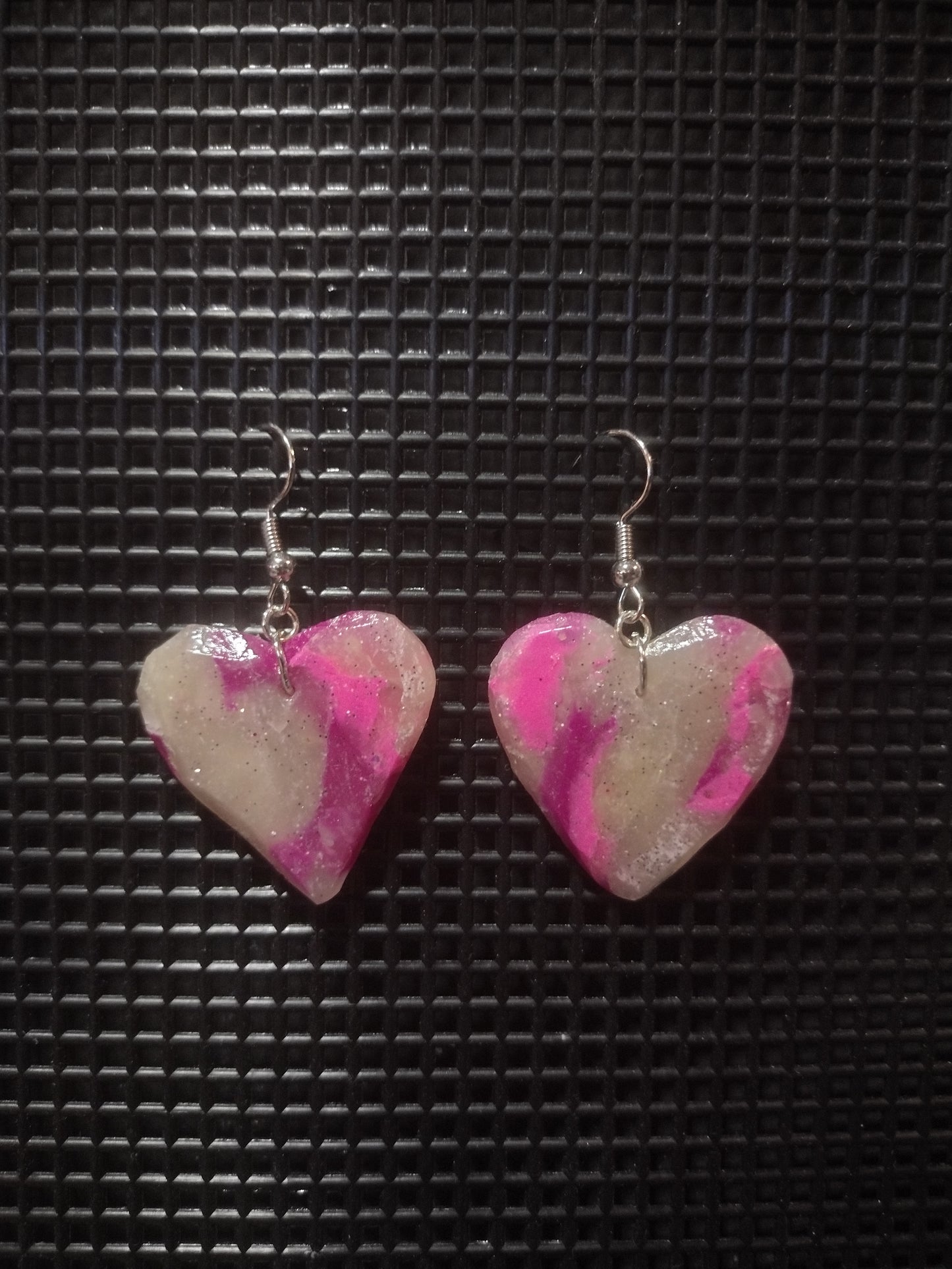 Pink Hearts Earrings