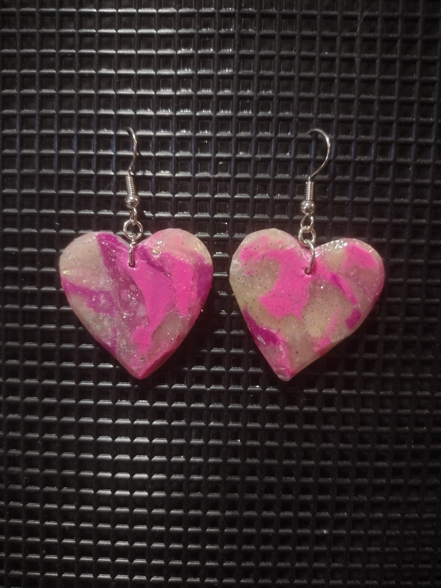 Pink Hearts Earrings